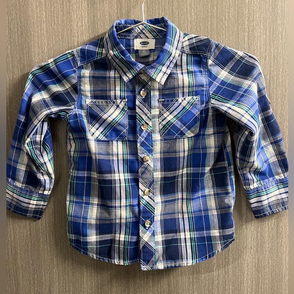 Old Navy Boys Long Sleeve Button Up Shirt Size 4T